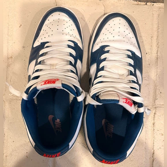 Nike Dunk Low Midnight Navy White Men’s 8.5 Good Condition No Box - Picture 5 of 9